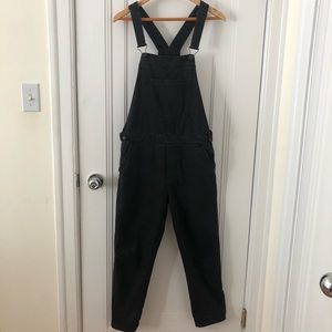 Topshop MOTO black denim overalls